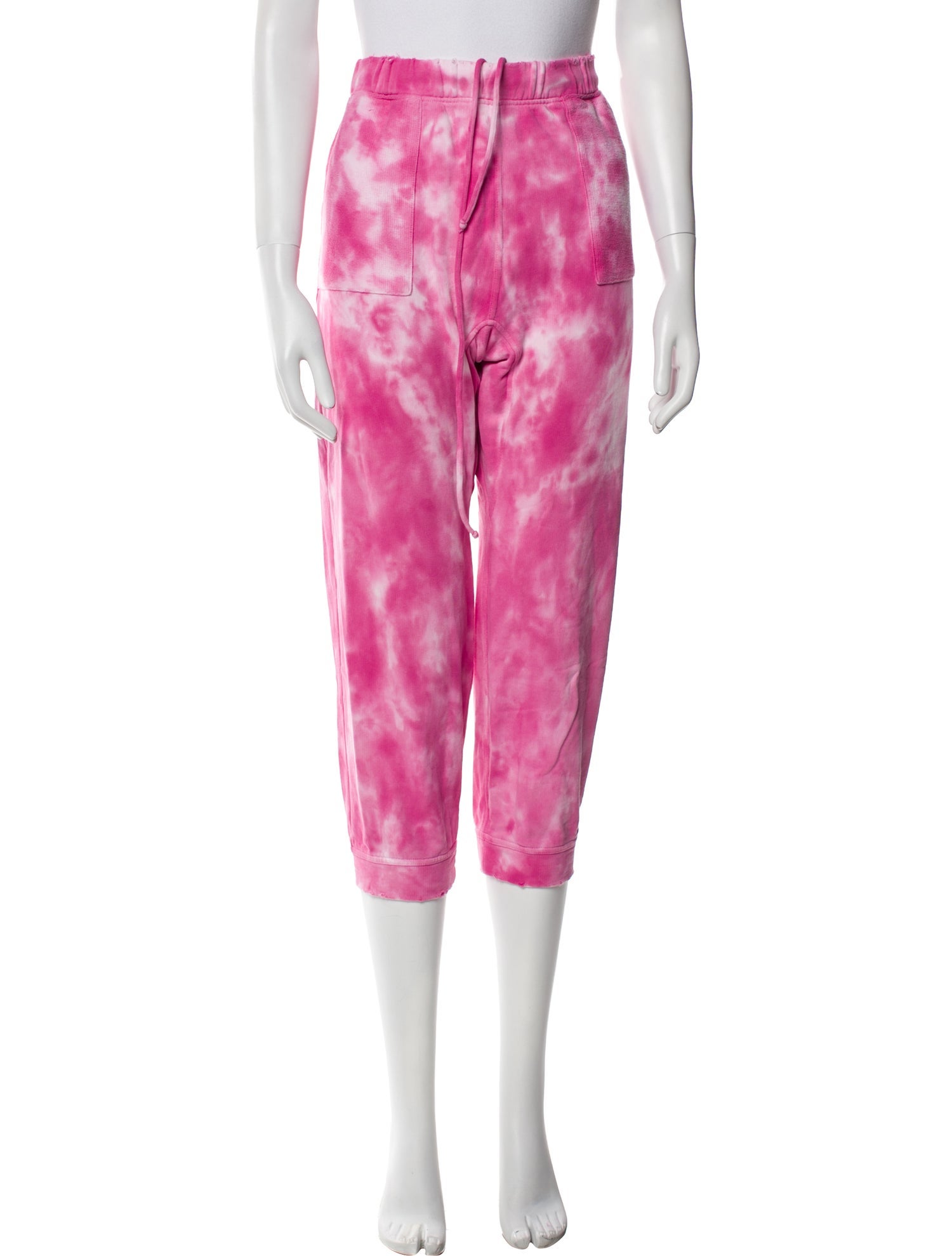 LoveShackFancy Tie-Dye Print Distressed Accents Sweatpants