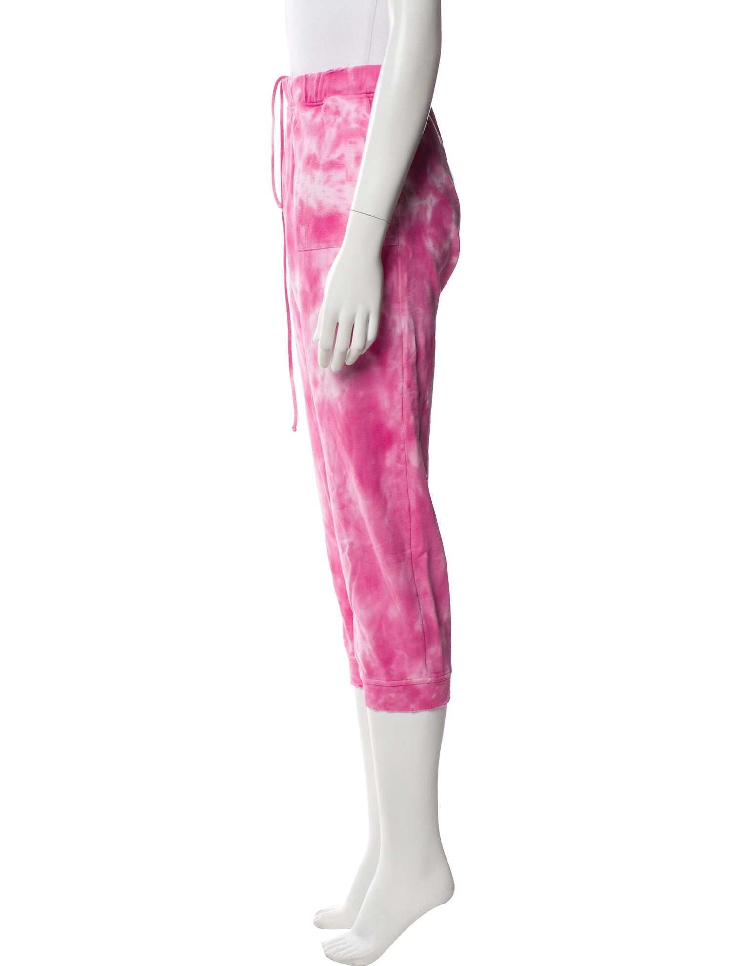 LoveShackFancy Tie-Dye Print Distressed Accents Sweatpants