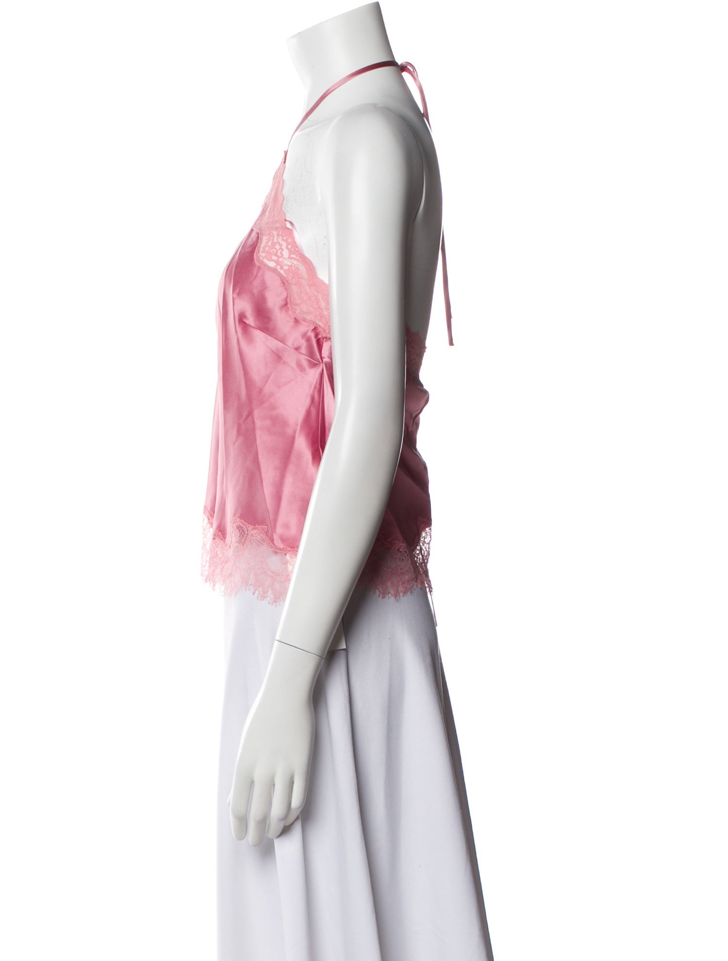 LoveShackFancy Halterneck Sleeveless Crop Top