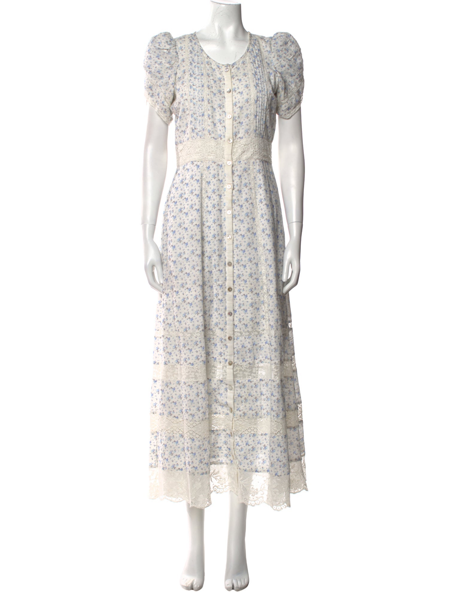 LoveShackFancy Floral Print Long Dress