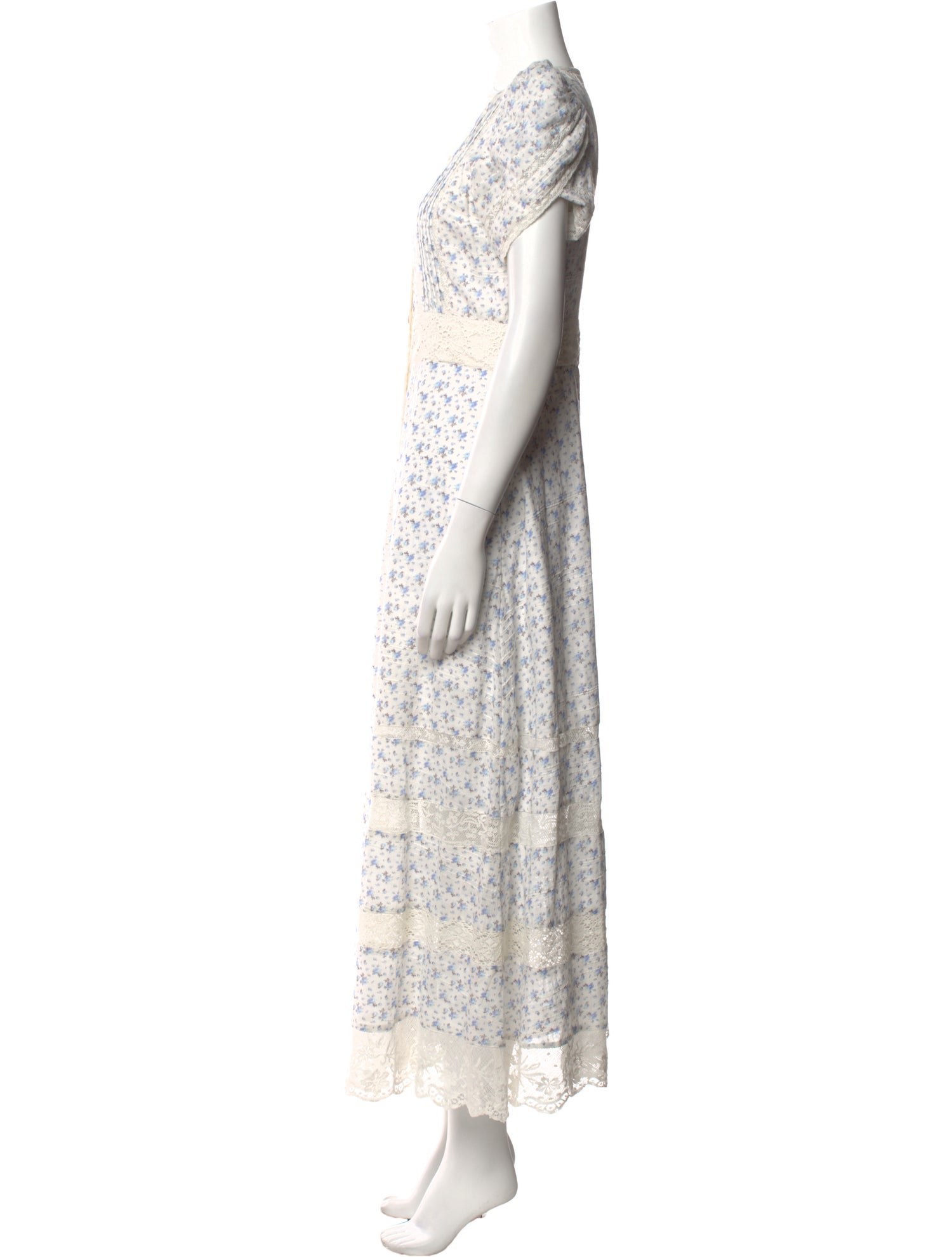 LoveShackFancy Floral Print Long Dress