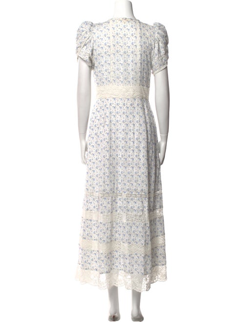 LoveShackFancy Floral Print Long Dress