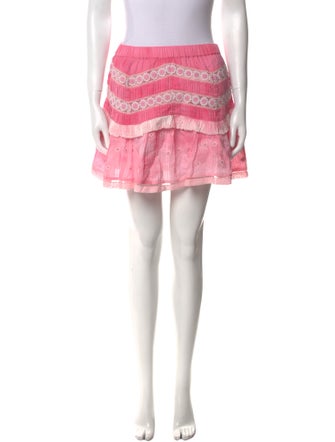 LoveShackFancy Striped Mini Skirt