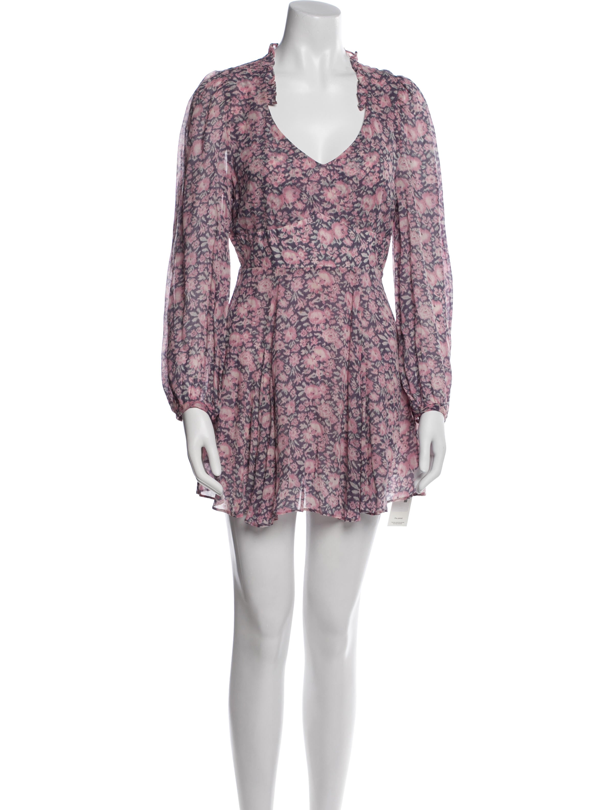 LoveShackFancy Floral Print Mini Dress
