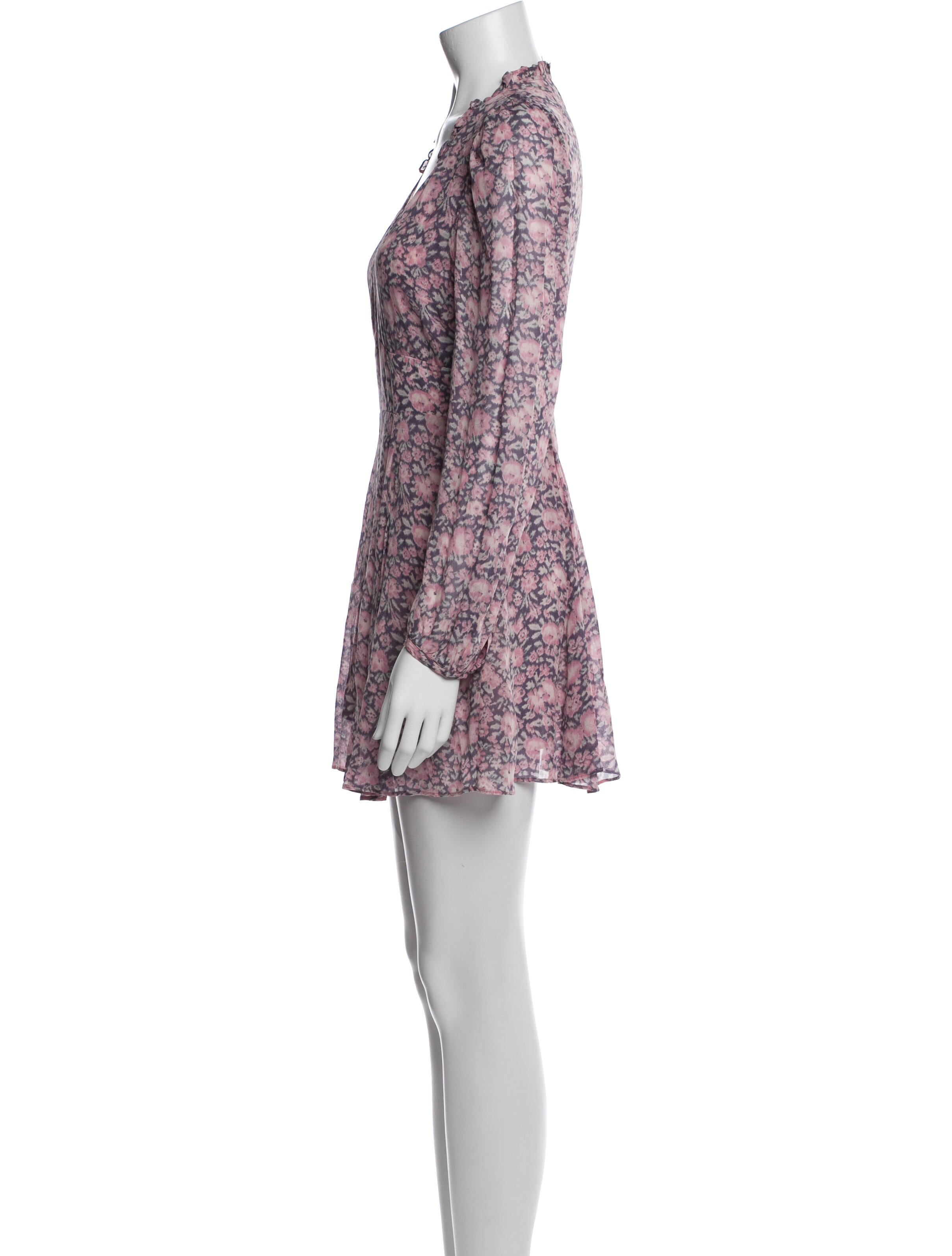 LoveShackFancy Floral Print Mini Dress