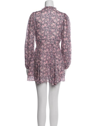 LoveShackFancy Floral Print Mini Dress