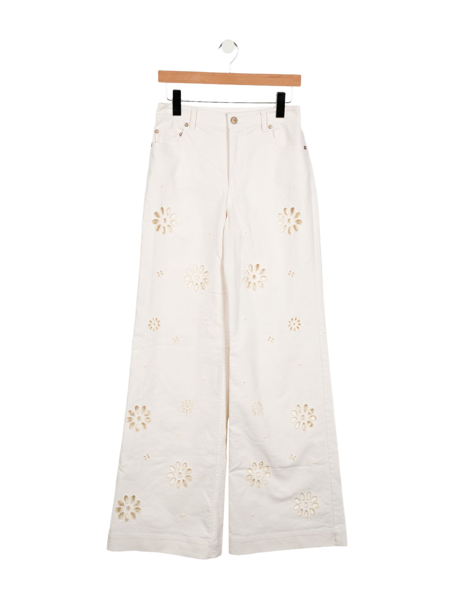 LoveShackFancy High-Rise Wide Leg Jeans