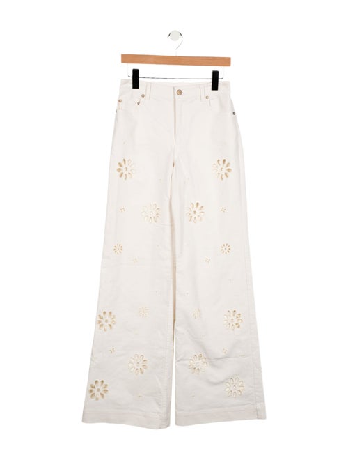 LoveShackFancy High-Rise Wide Leg Jeans