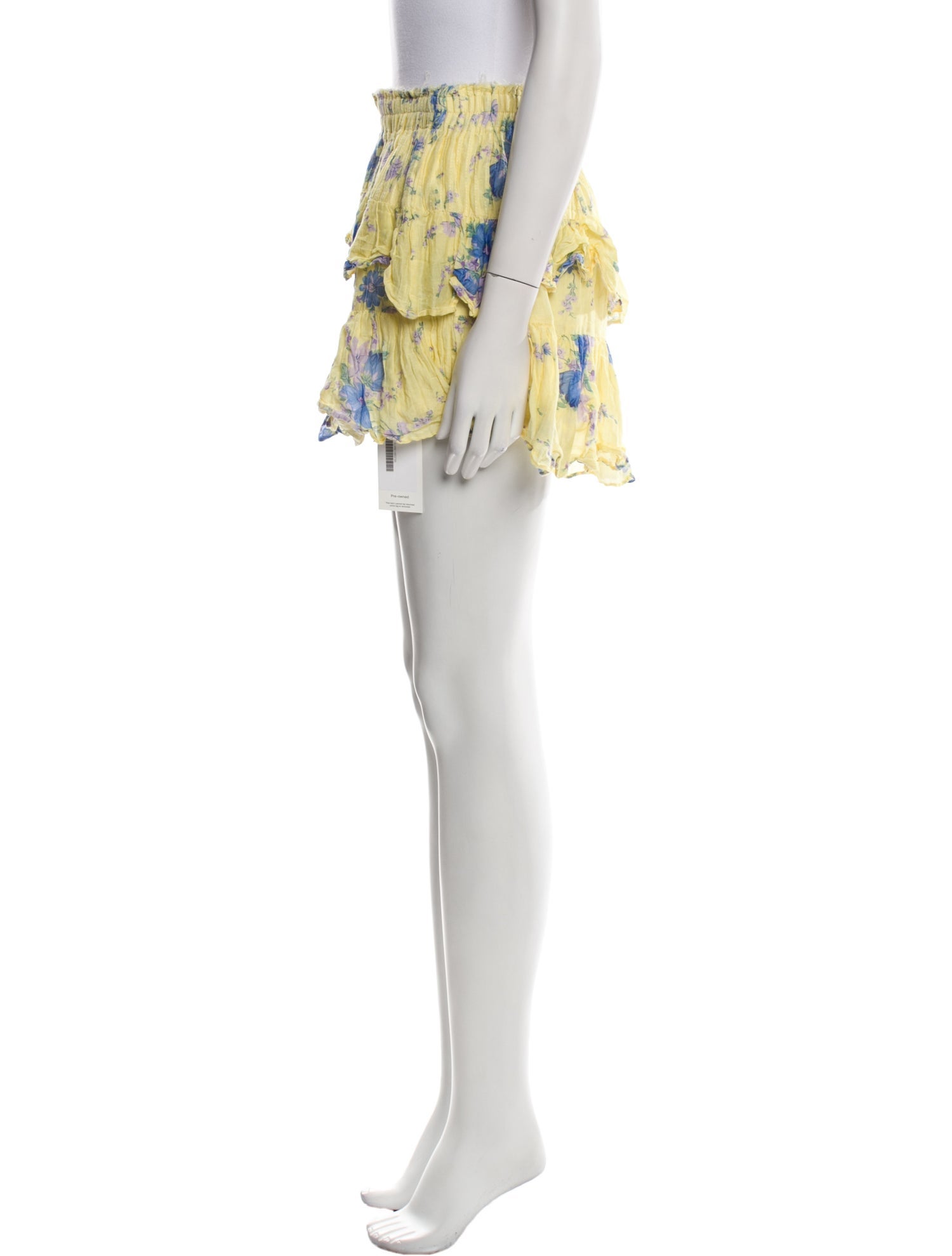 LoveShackFancy Floral Print Mini Skirt