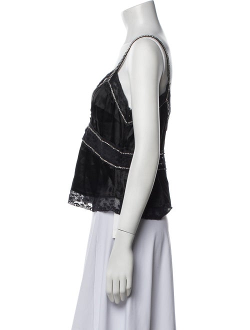 LoveShackFancy V-Neck Sleeveless Crop Top