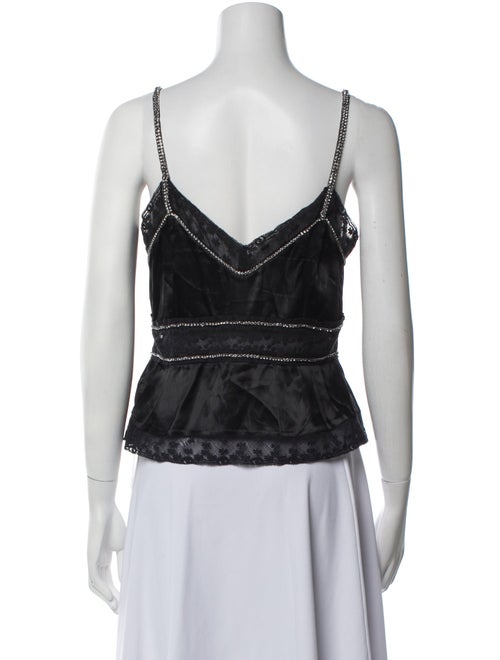 LoveShackFancy V-Neck Sleeveless Crop Top