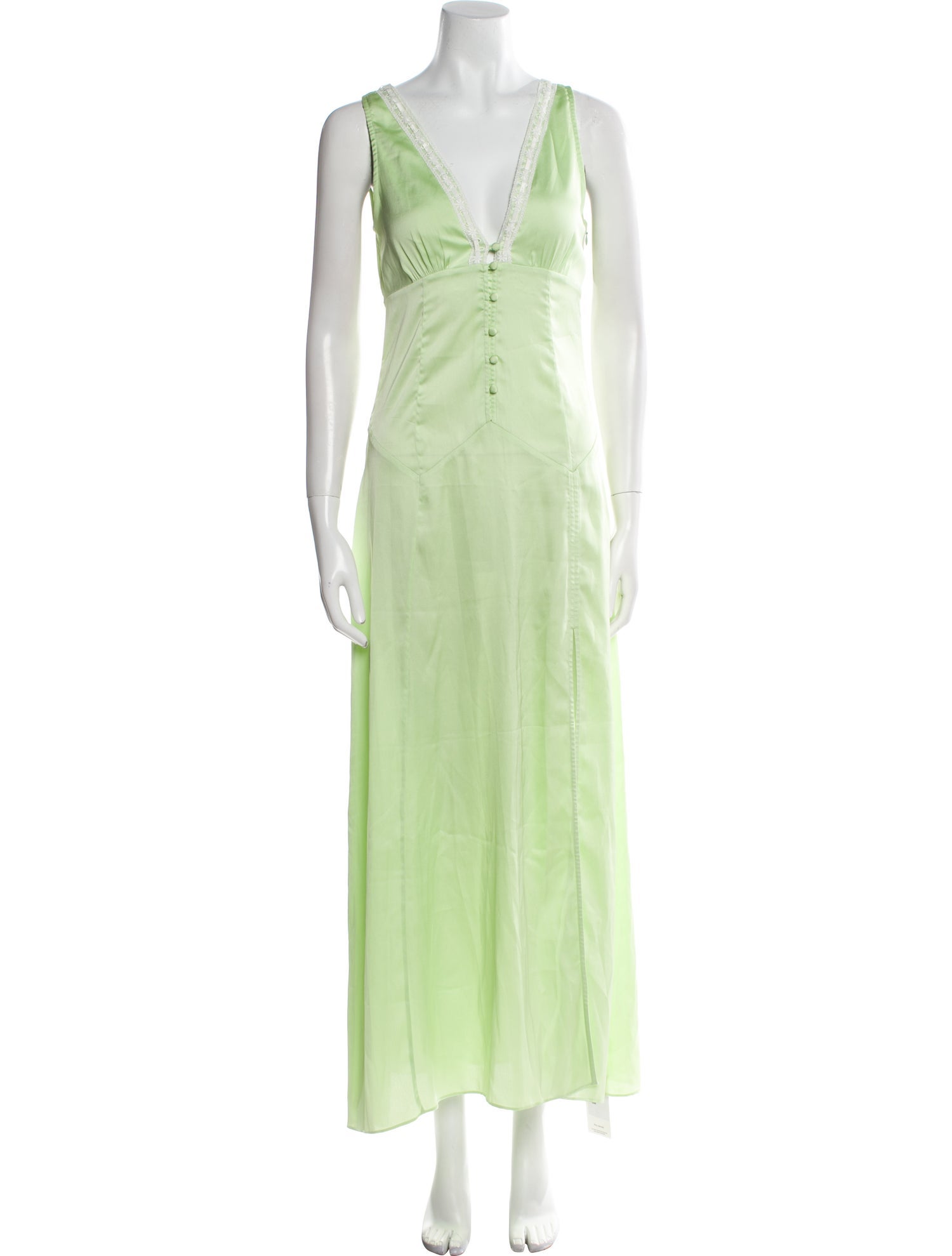 LoveShackFancy V-Neck Long Dress