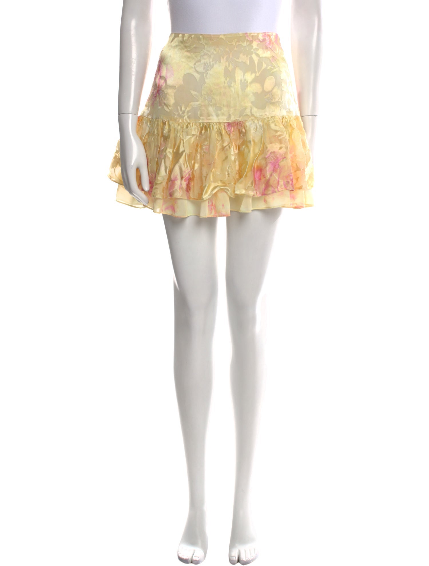 LoveShackFancy Floral Print Mini Skirt