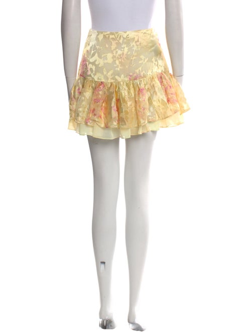 LoveShackFancy Floral Print Mini Skirt