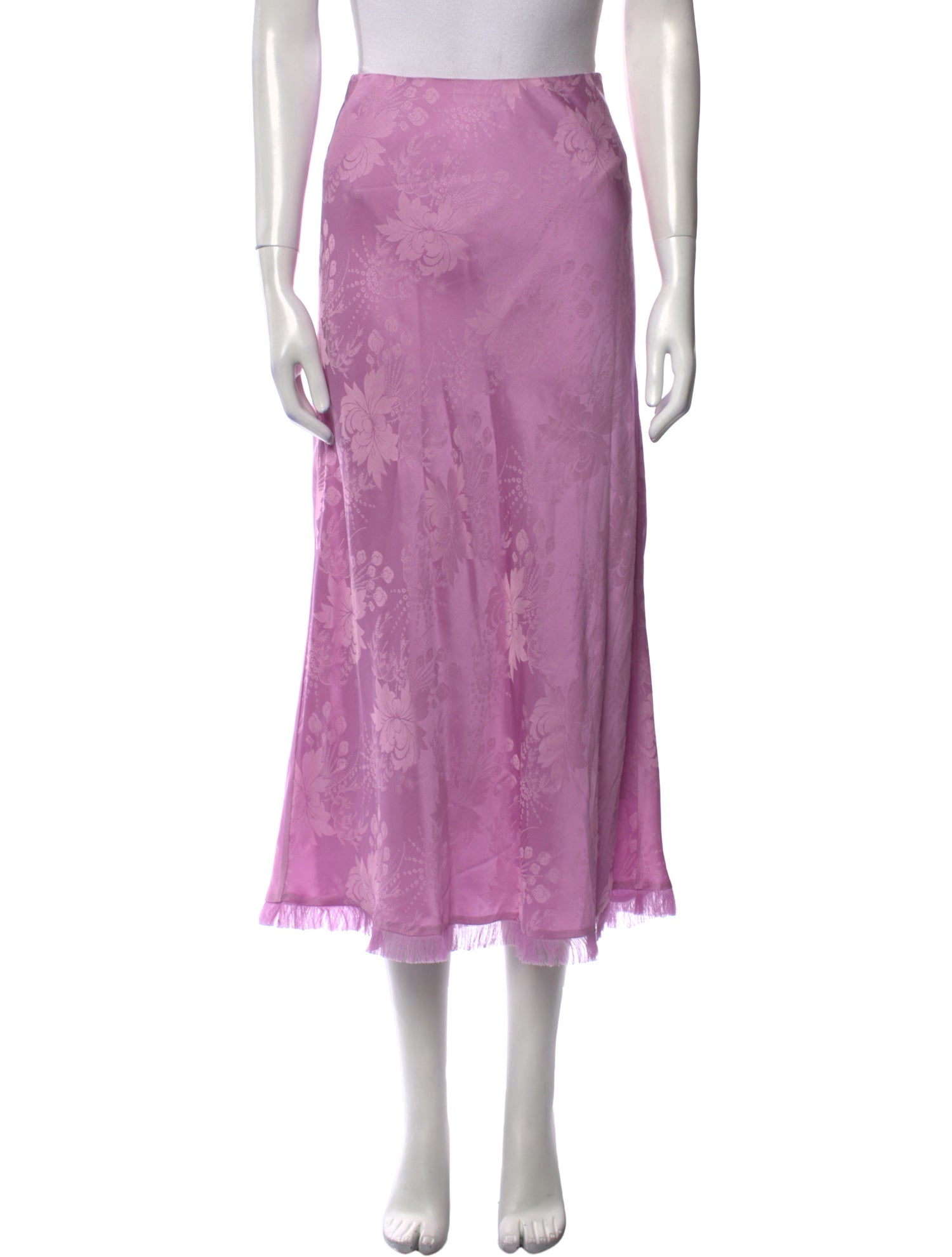 LoveShackFancy Floral Print Midi Length Skirt