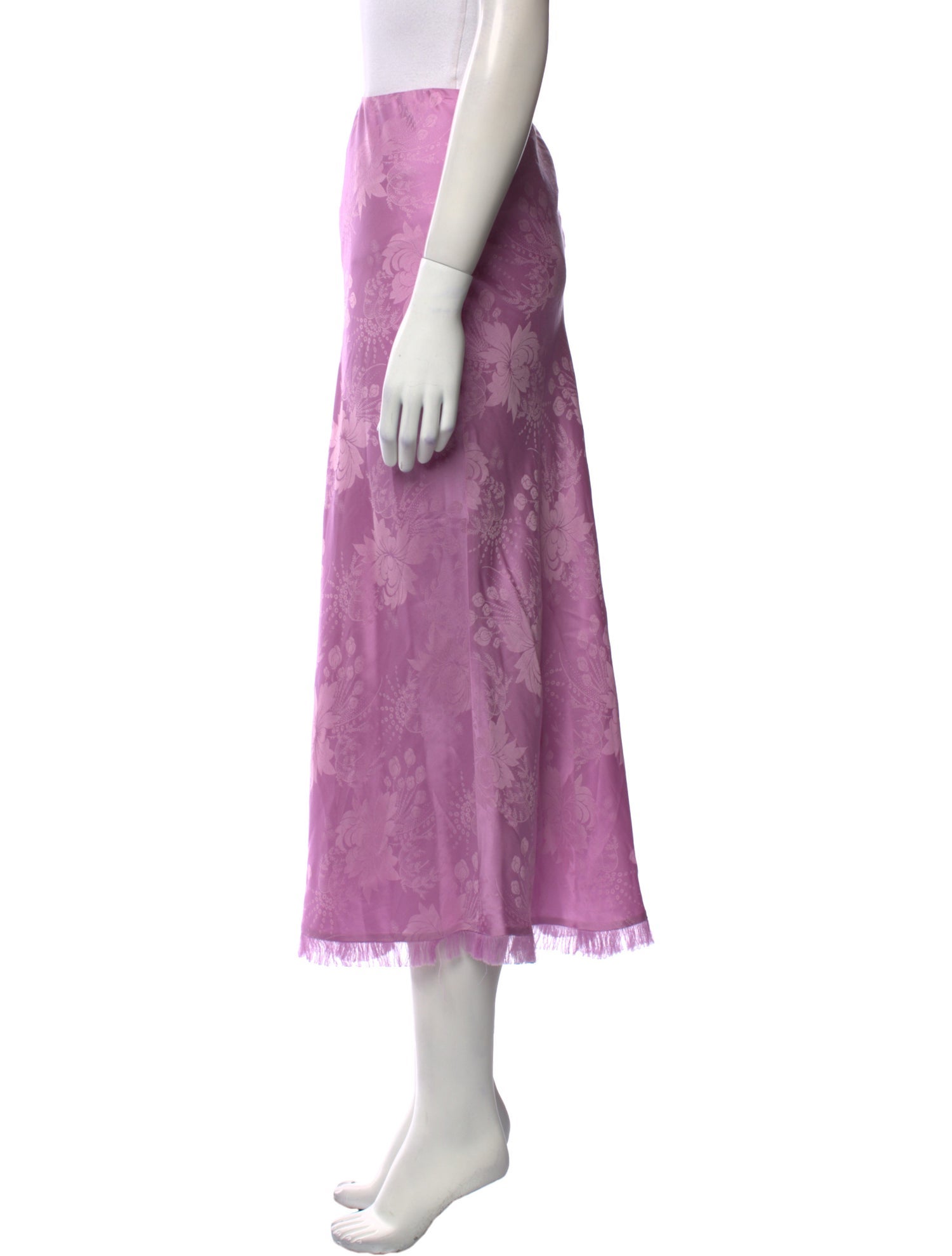 LoveShackFancy Floral Print Midi Length Skirt