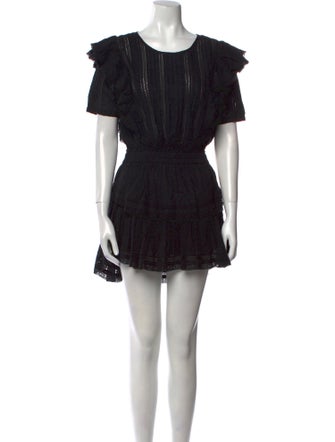 LoveShackFancy Scoop Neck Mini Dress