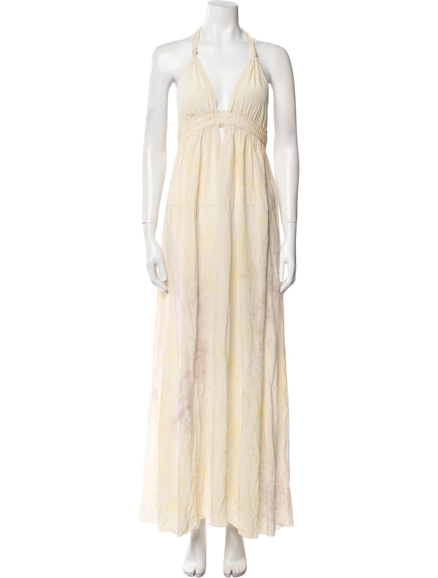 LoveShackFancy V-Neck Long Dress