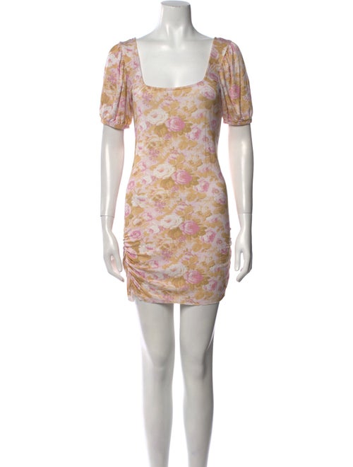LoveShackFancy Floral Print Mini Dress