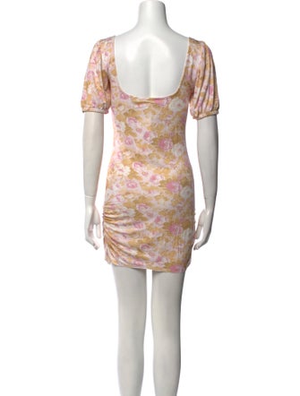 LoveShackFancy Floral Print Mini Dress