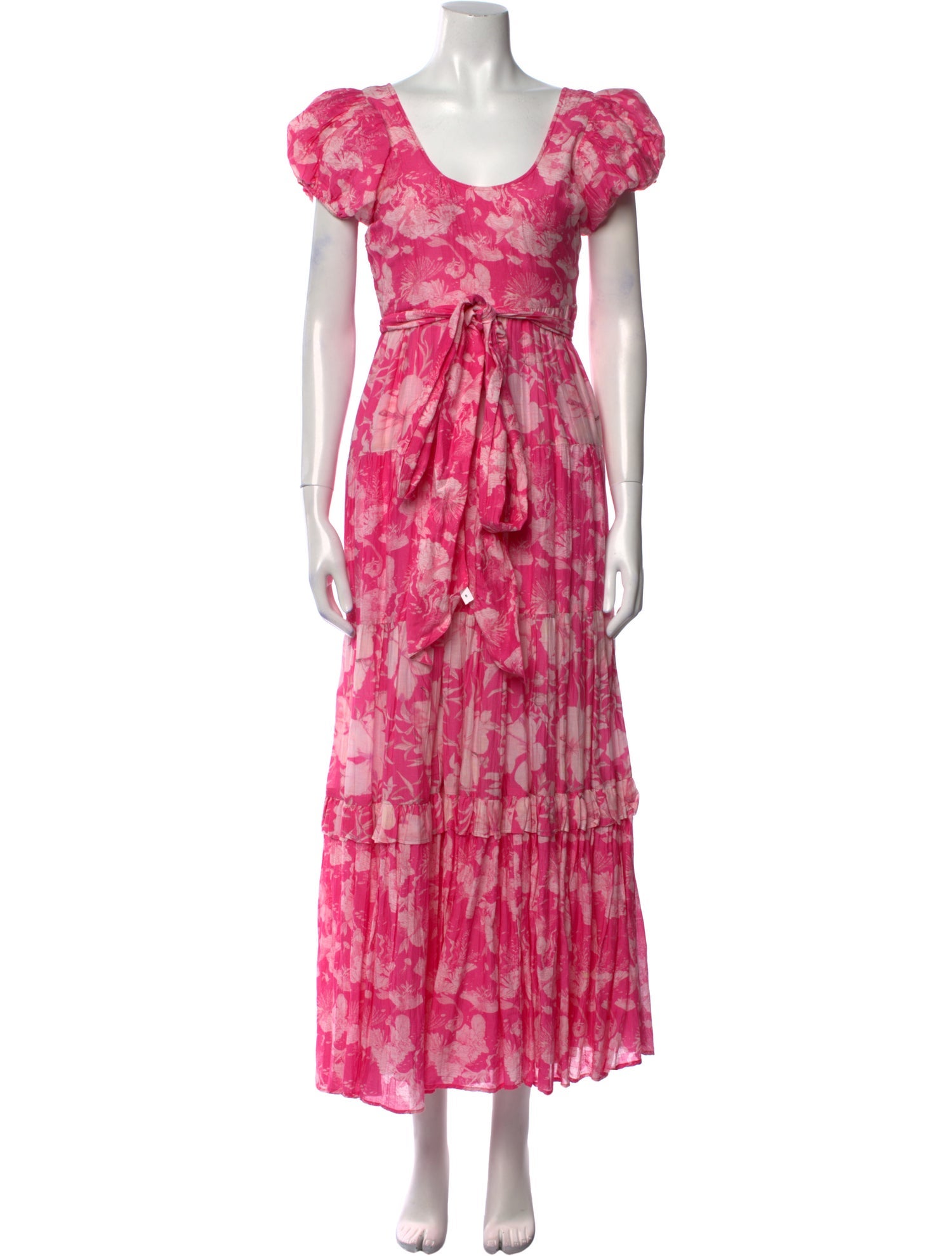 LoveShackFancy Floral Print Long Dress