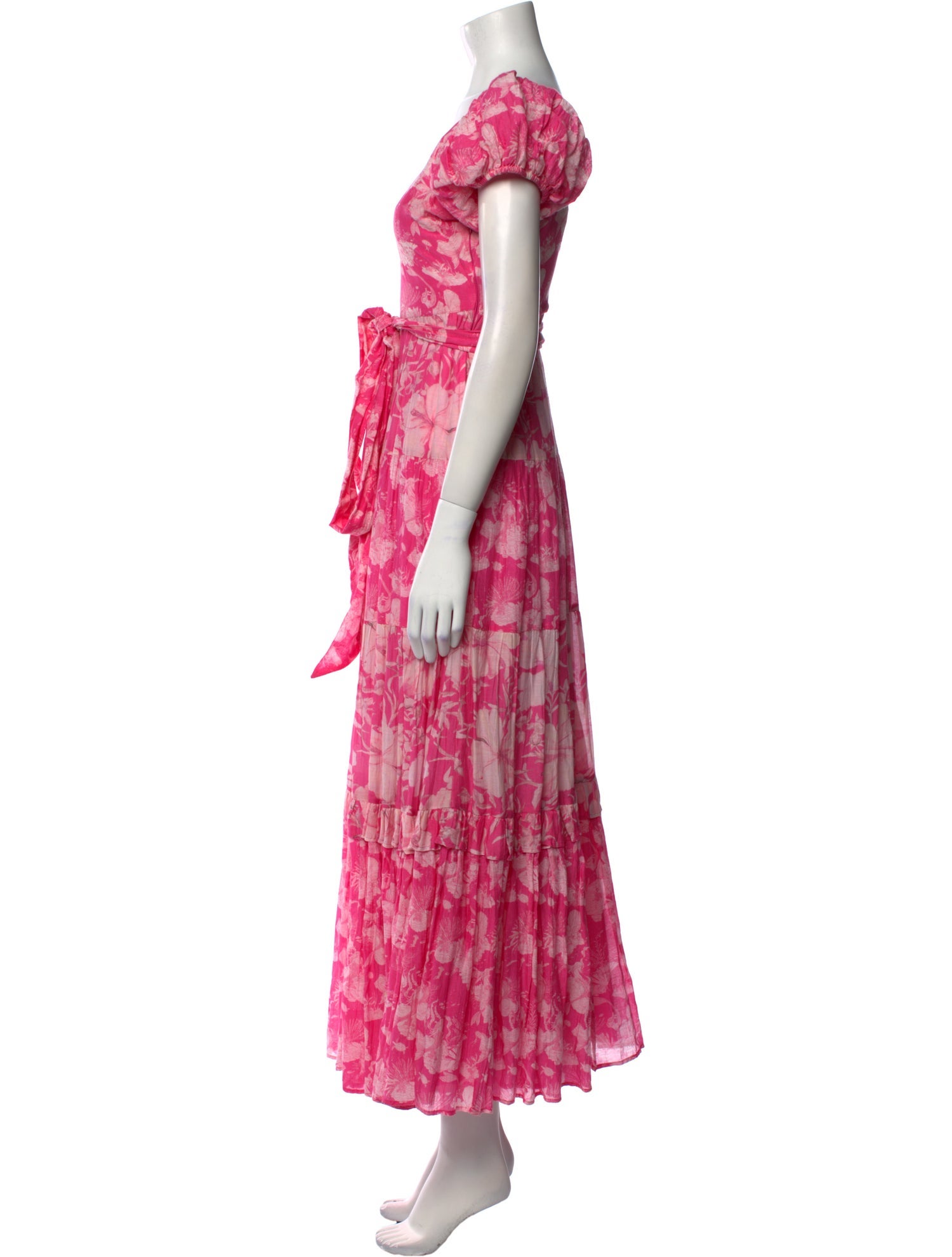 LoveShackFancy Floral Print Long Dress