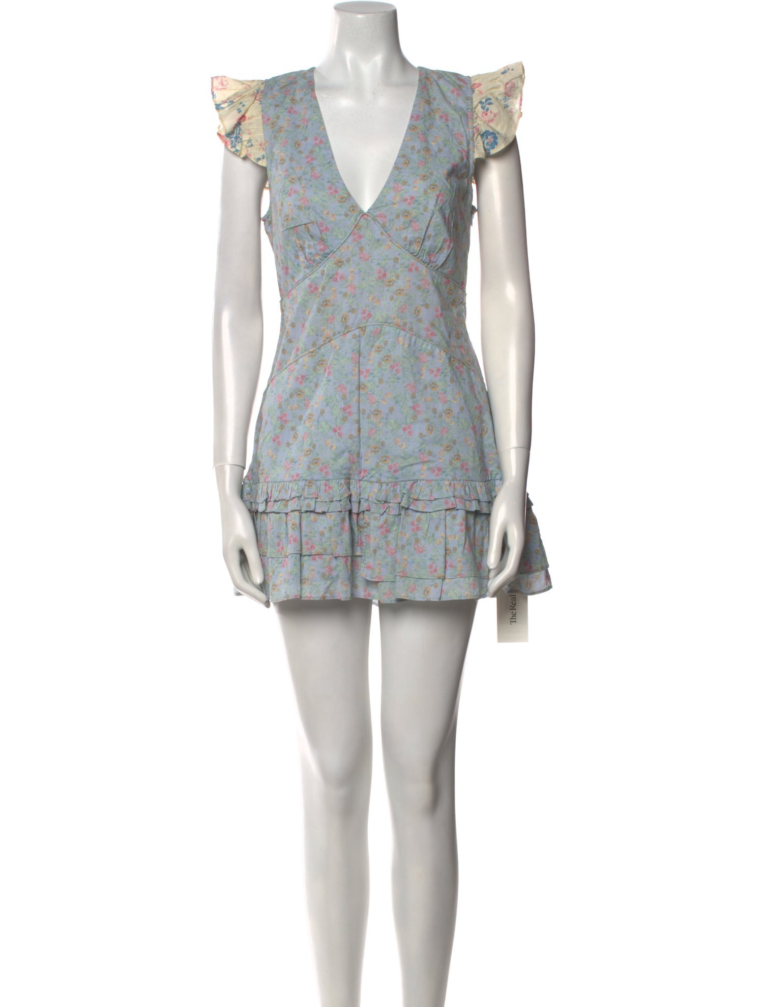 LoveShackFancy Floral Print Mini Dress