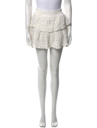 LoveShackFancy Lace Trim Embellishment Mini Skirt