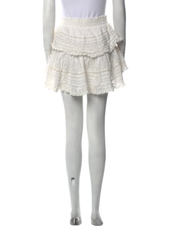 LoveShackFancy Lace Trim Embellishment Mini Skirt