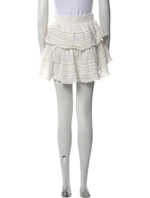 LoveShackFancy Lace Trim Embellishment Mini Skirt