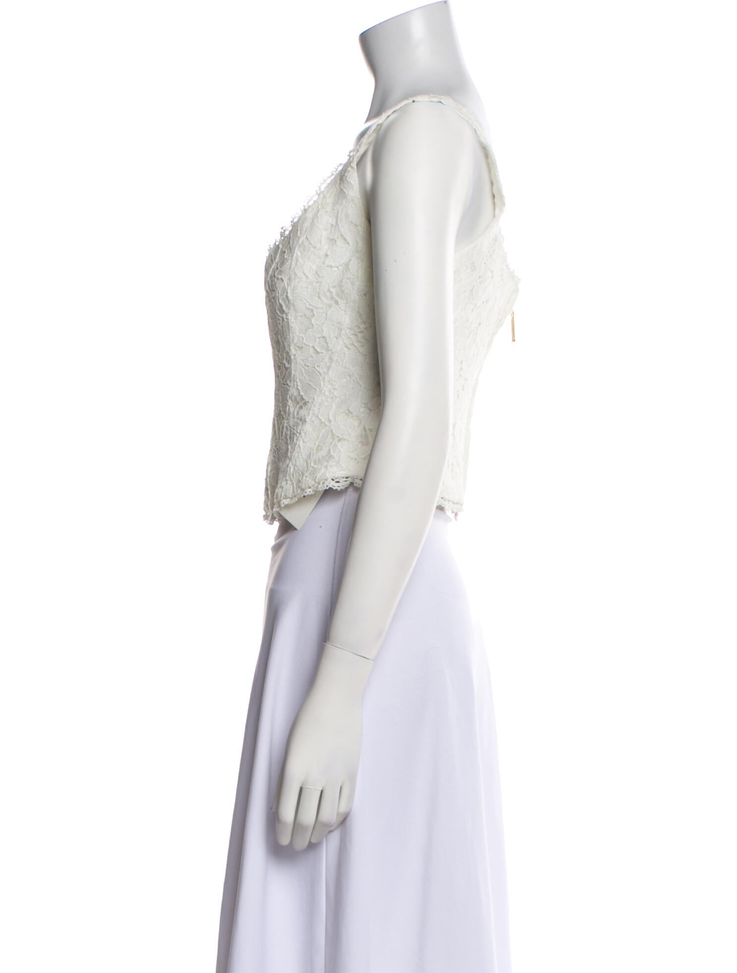 LoveShackFancy Scoop Neck Sleeveless Crop Top w/ Tags