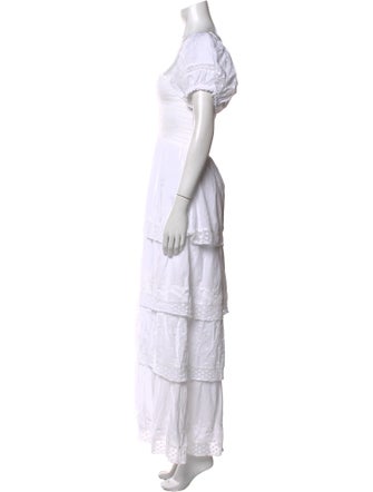 LoveShackFancy Square Neckline Long Dress