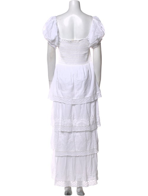 LoveShackFancy Square Neckline Long Dress