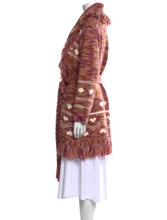 LoveShackFancy Printed V-Neck Sweater