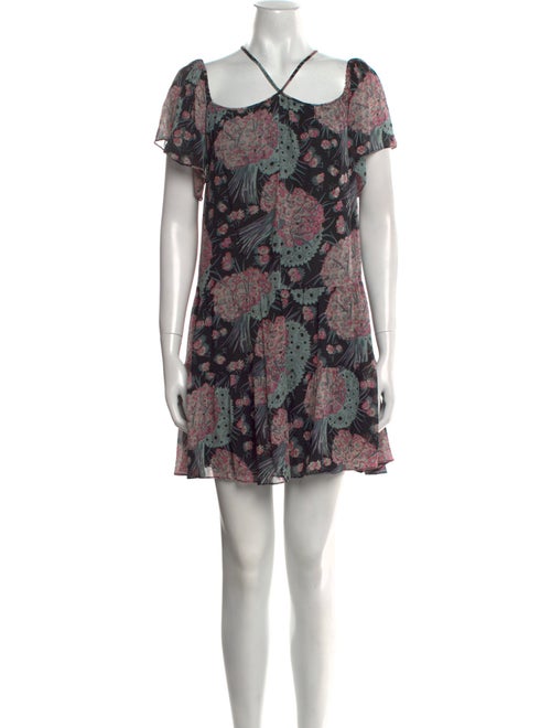 LoveShackFancy Floral Print Mini Dress