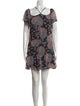 LoveShackFancy Floral Print Mini Dress