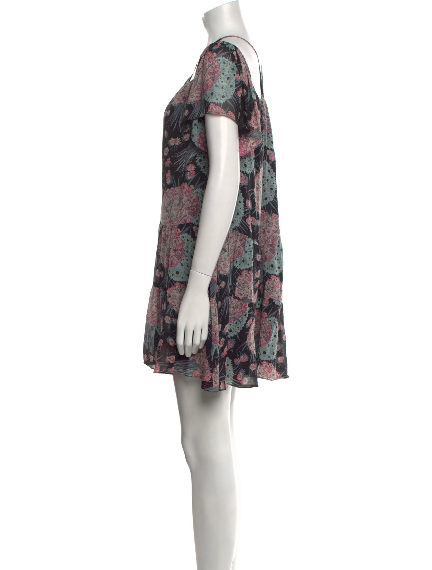 LoveShackFancy Floral Print Mini Dress