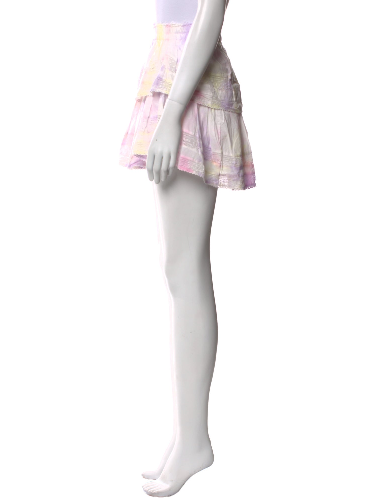 LoveShackFancy Tie-Dye Print Mini Skirt