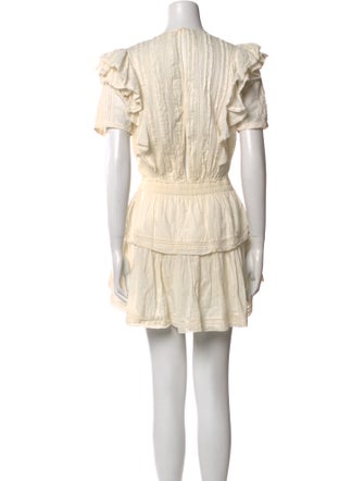 LoveShackFancy Bateau Neckline Mini Dress