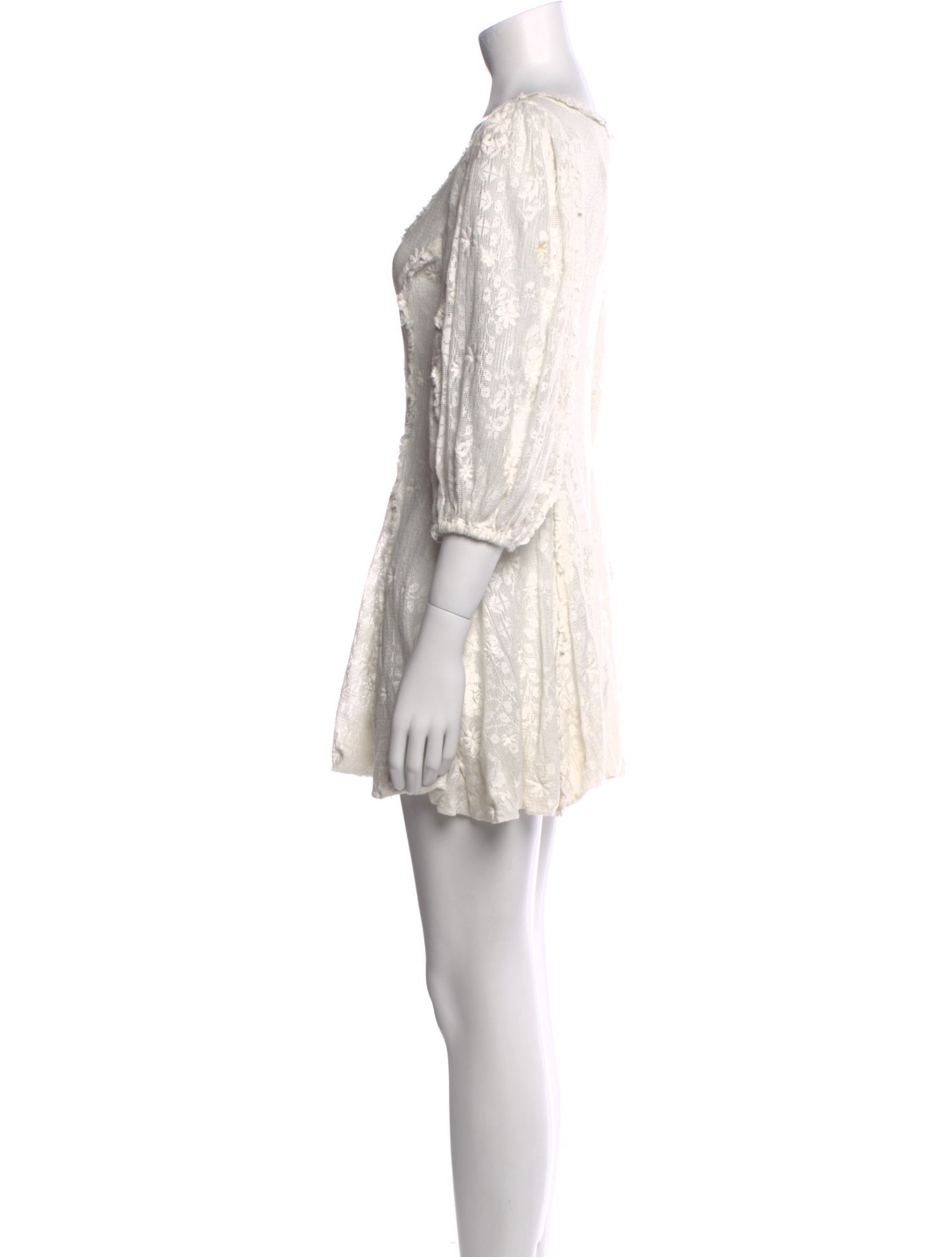 LoveShackFancy Scoop Neck Mini Dress