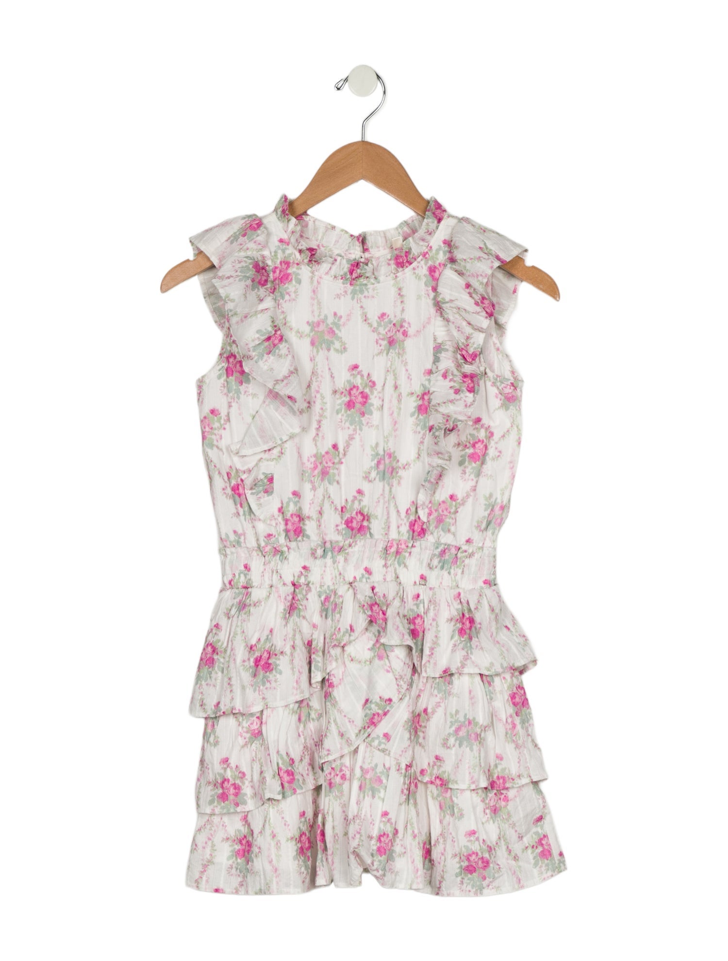 LoveShackFancy Girls' Sleeveless Cotton Dress