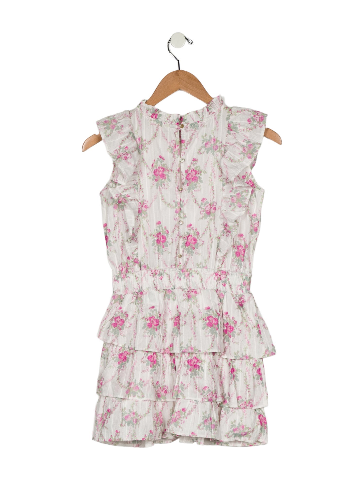 LoveShackFancy Girls' Sleeveless Cotton Dress