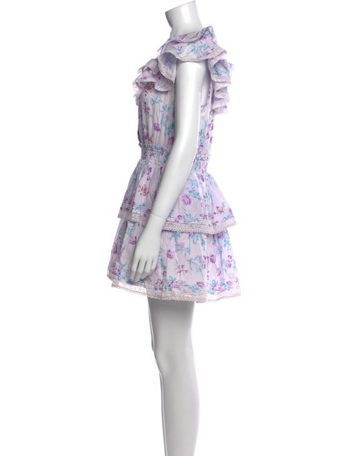 LoveShackFancy Floral Print Mini Dress