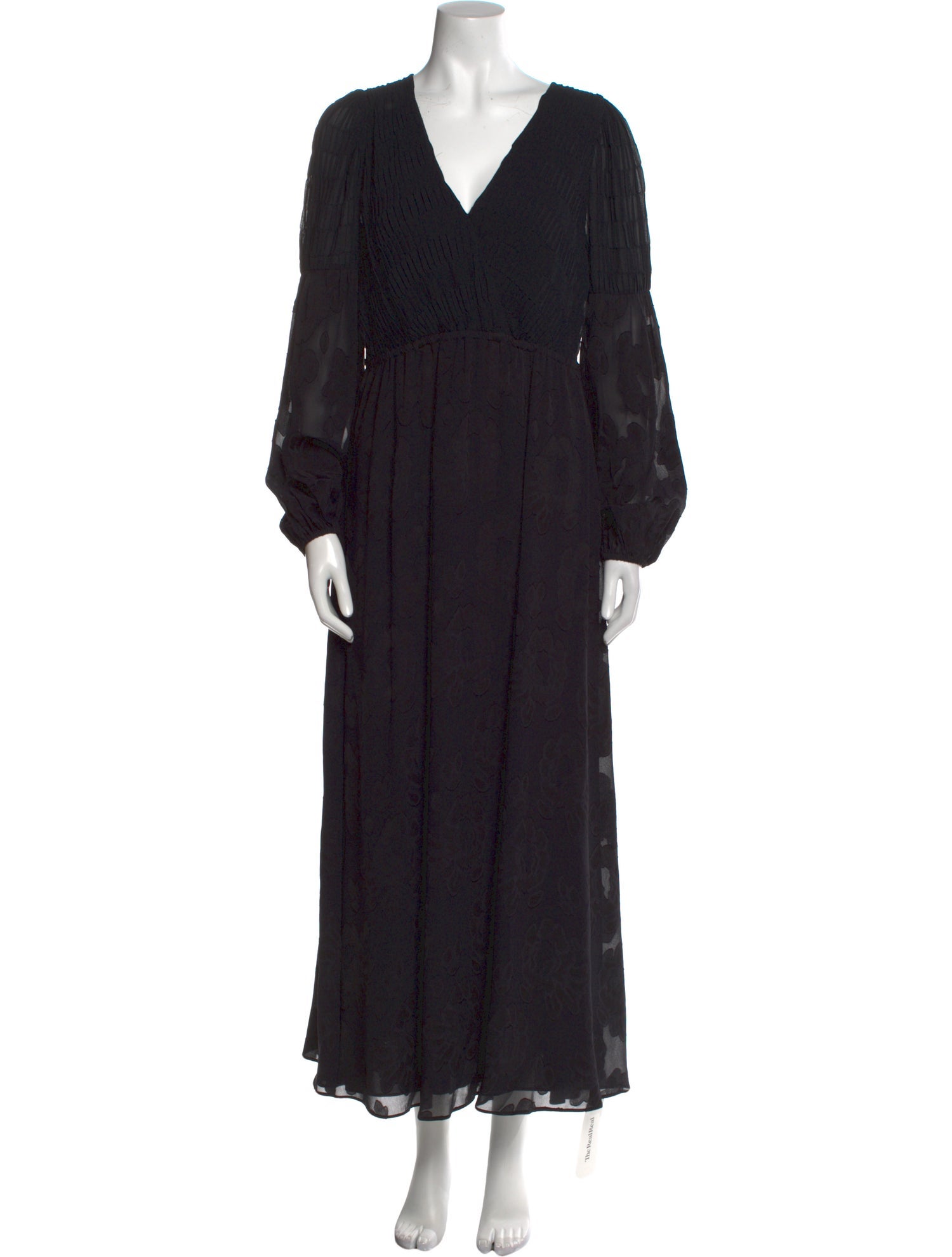 LoveShackFancy V-Neck Long Dress