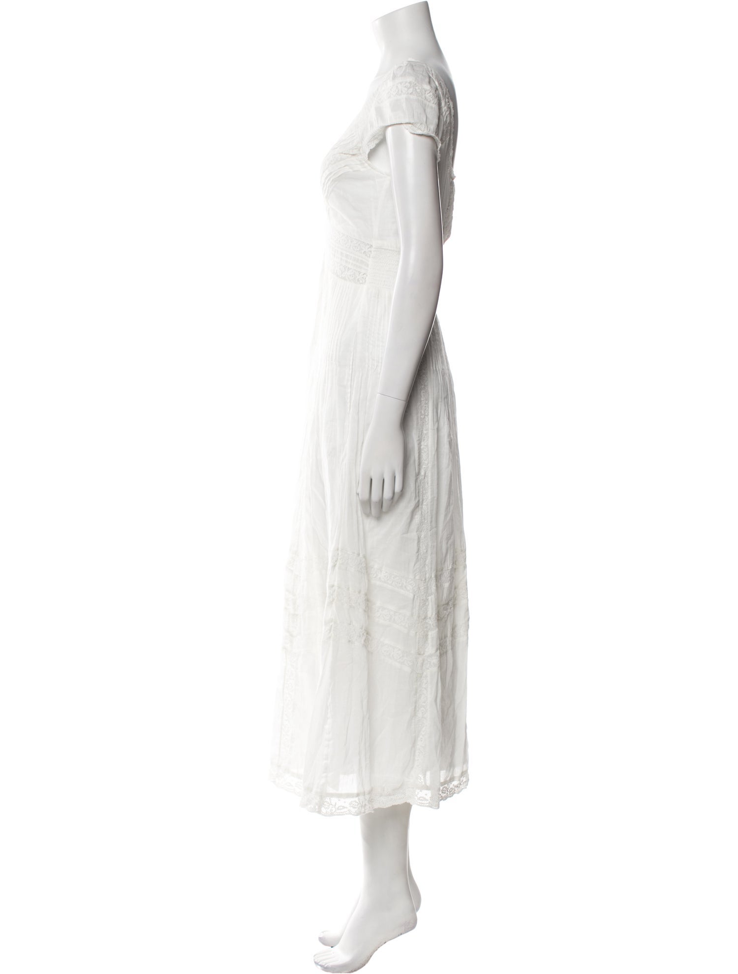 LoveShackFancy V-Neck Long Dress