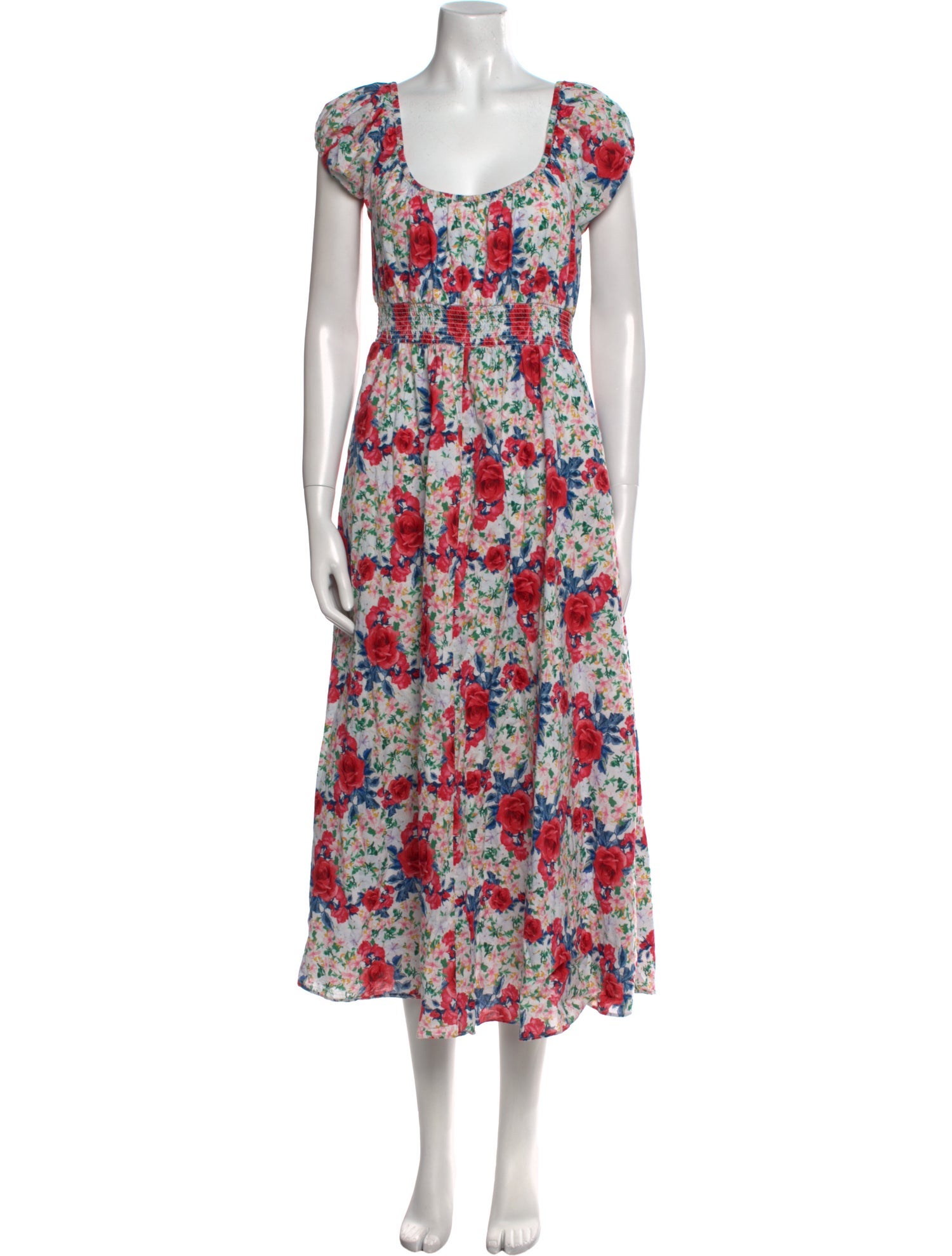 LoveShackFancy Floral Print Long Dress
