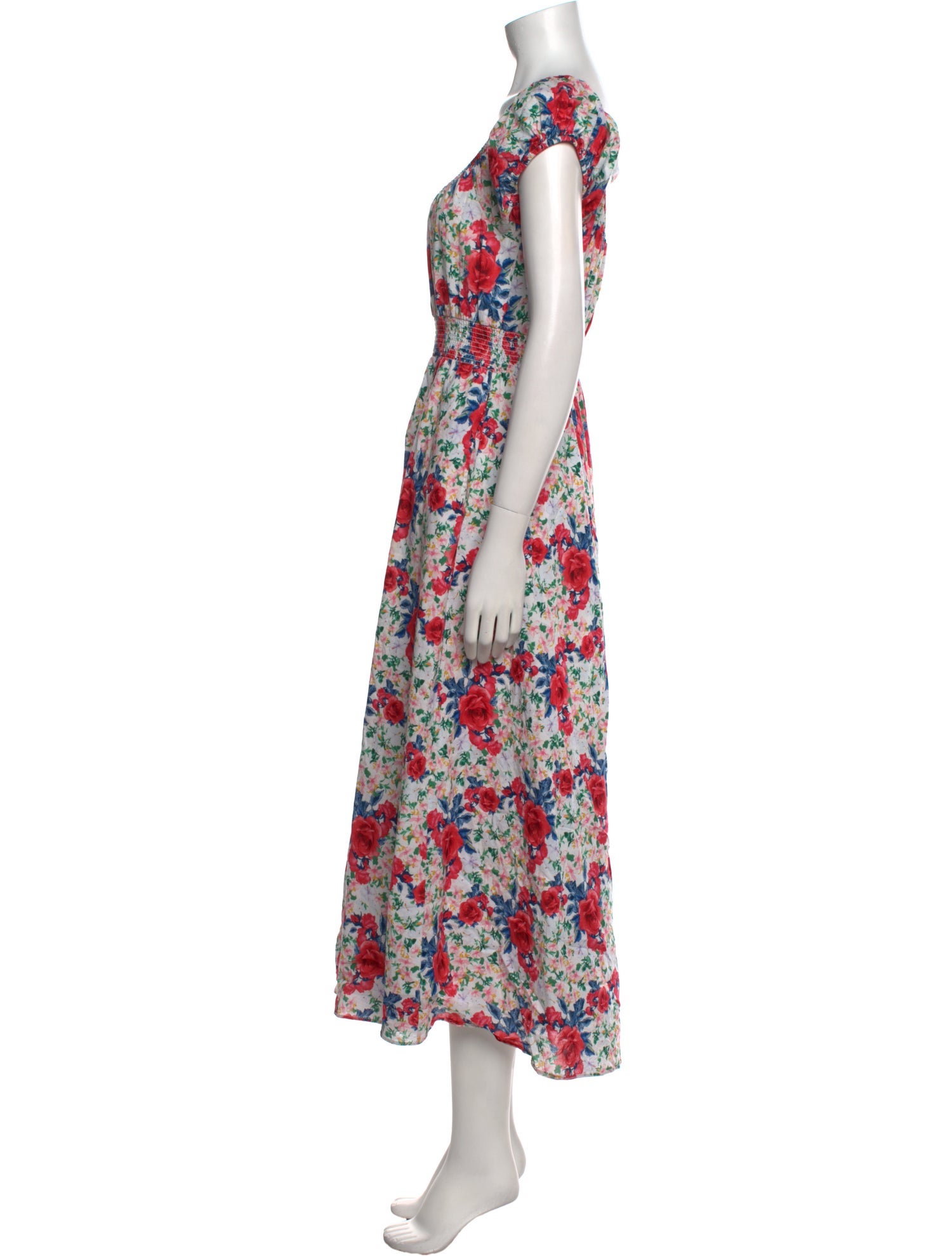 LoveShackFancy Floral Print Long Dress