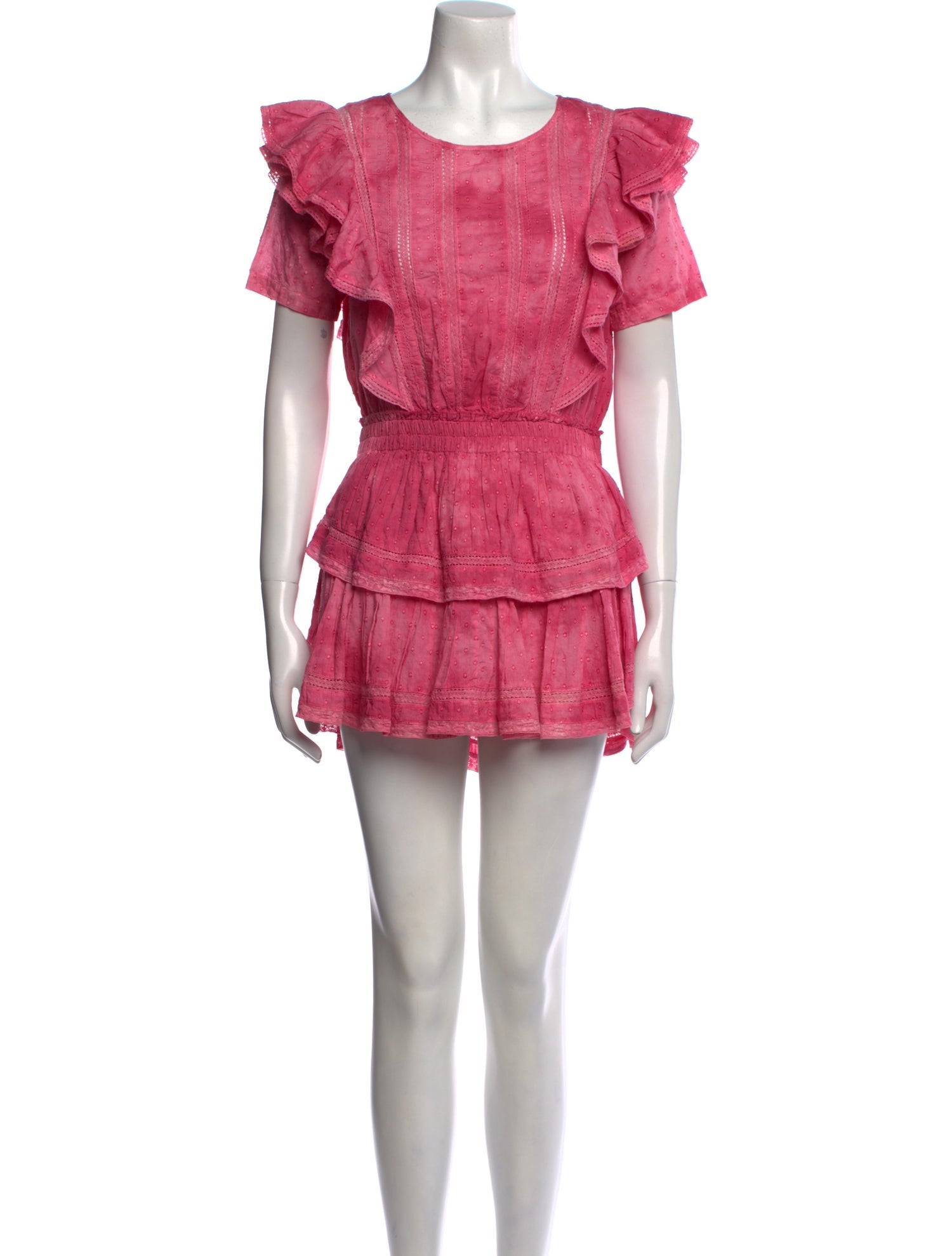 LoveShackFancy Scoop Neck Mini Dress