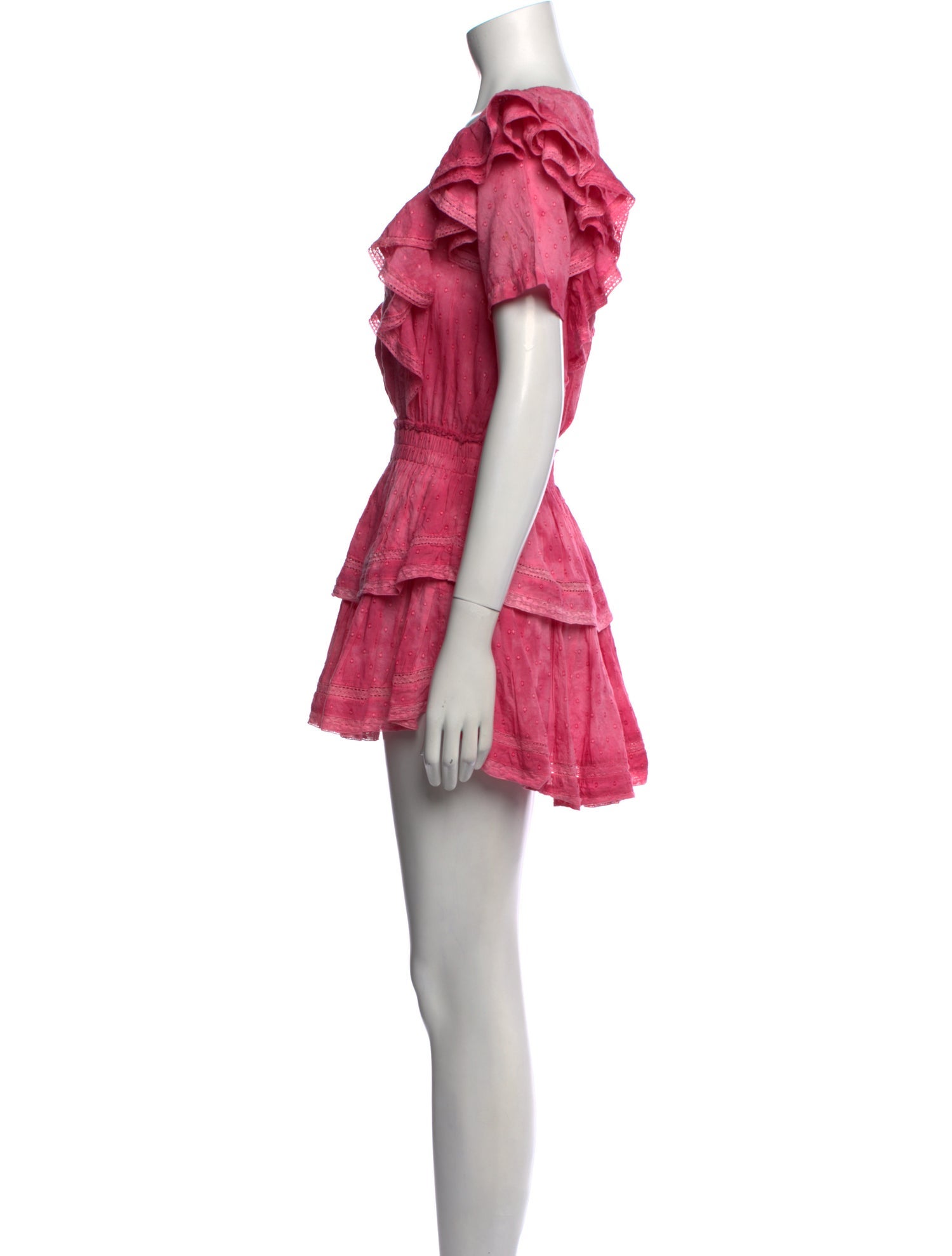 LoveShackFancy Scoop Neck Mini Dress