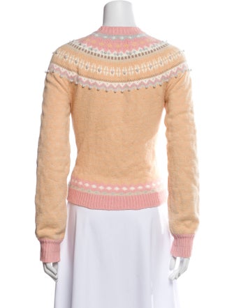 LoveShackFancy Patterned Crew Neck Sweater